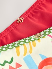 Red/Fruit Print High Leg Bikini Bottoms 2 Pack - Image 5 of 5