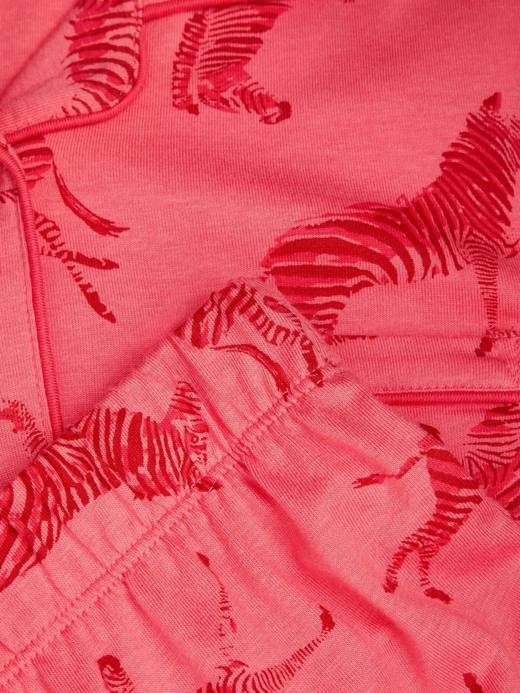 Monsoon Pink Long Sleeve Zebra Print Pyjamas Set - Image 3 of 3 Monsoon Pink Long Sleeve Zebra Print Pyjamas Set - Image 3 of 3