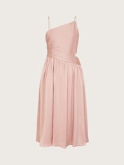 Monsoon Pink Satin Cut-Out Prom Dress - Image 1 of 3