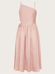 Monsoon Pink Satin Cut-Out Prom Dress - Image 2 of 3