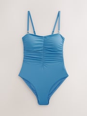 Azul acero - Shaping Tummy Control Bandeau Swimsuit - Imagen 1 de 4