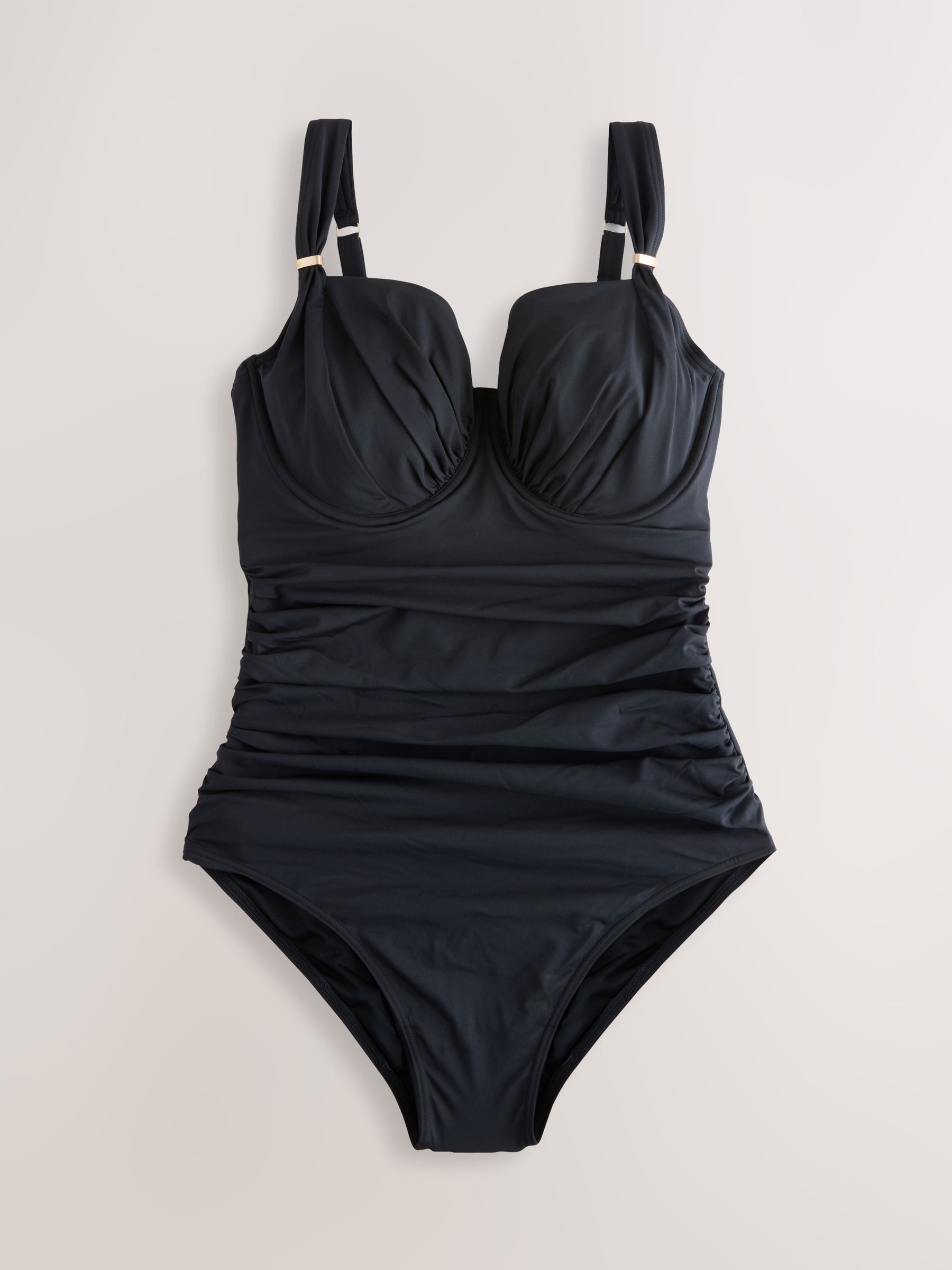 Buy Black F-K Underwired Tummy Control Swimsuit from Next USA