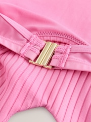Pink Rib DD+ Wired Plunge Neck Tummy Control Swimsuit - Image 3 of 4