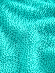 Aqua Blue Crinkle Bandeau Tankini Top - Image 8 of 10