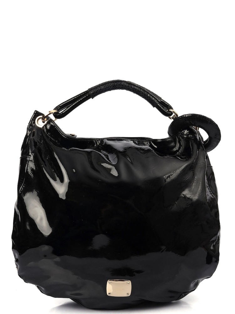 Jimmy Choo Black Tote Patent Leather Handbag - Image 1 of 5