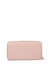 Alexander McQueen Pink Skull Zip Around Leather Wallet - Image 2 of 6