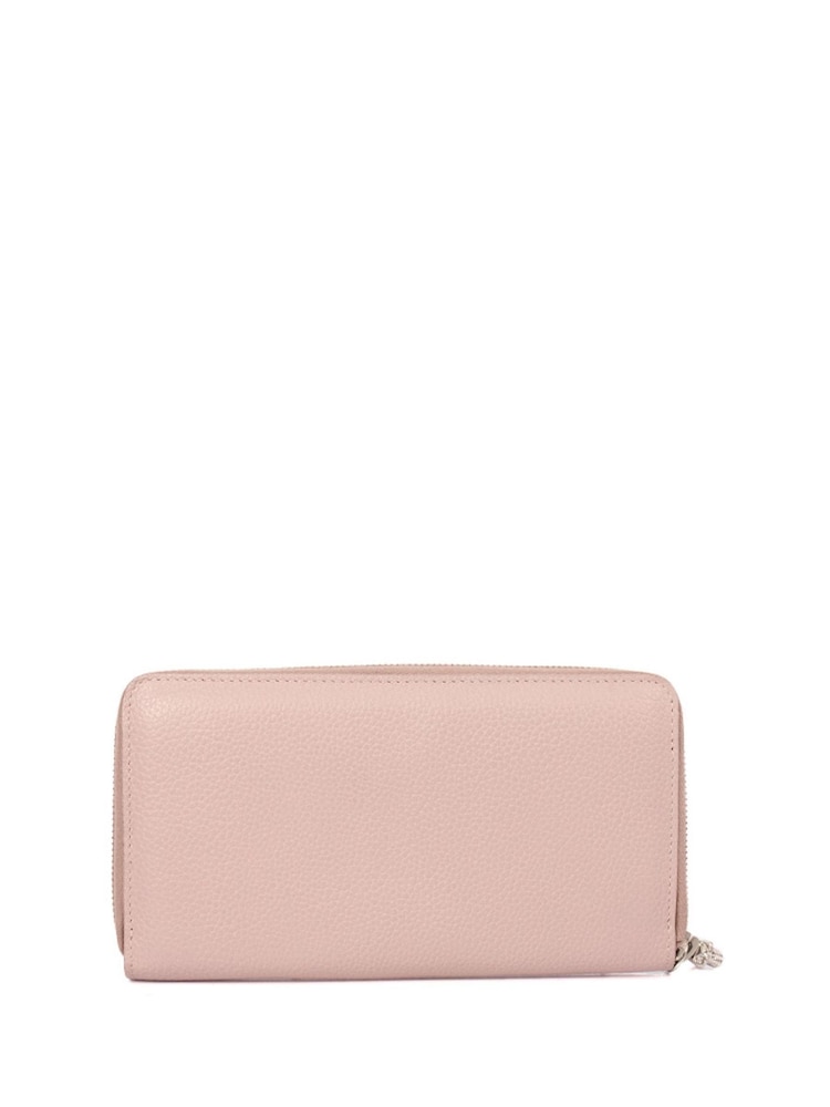 Alexander McQueen Pink Skull Zip Around Leather Wallet - Image 2 of 6