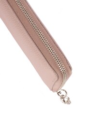 Alexander McQueen Pink Skull Zip Around Leather Wallet - Image 4 of 6