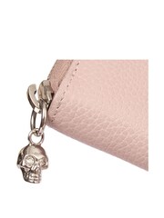 Alexander McQueen Pink Skull Zip Around Leather Wallet - Image 5 of 6