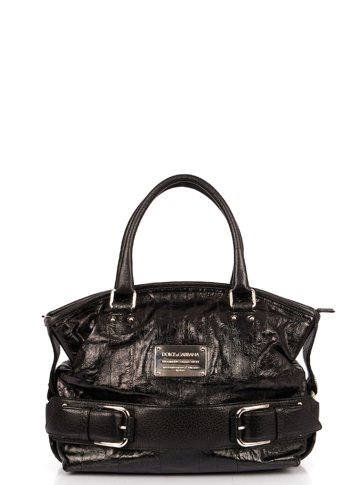 Dolce & Gabbana Black Miss Loop Leather Handbag - Image 1 of 6