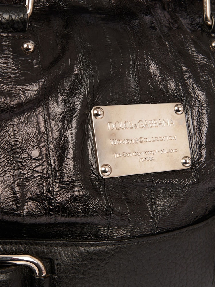 Dolce & Gabbana Black Miss Loop Leather Handbag - Image 6 of 6