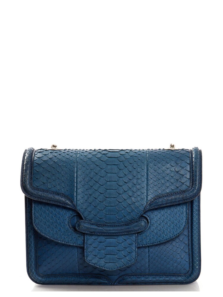Alexander McQueen Blue Satchel Bag - Image 1 of 6