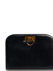 Salvatore Ferragamo Black Gancini Cross-Body Leather Handbag - Image 3 of 5