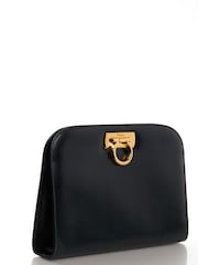 Salvatore Ferragamo Black Gancini Cross-Body Leather Handbag - Image 4 of 5