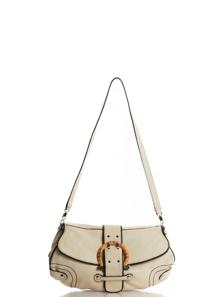 Salvatore Ferragamo Natural Shoulder Bag Leather Handbag - Image 1 of 5