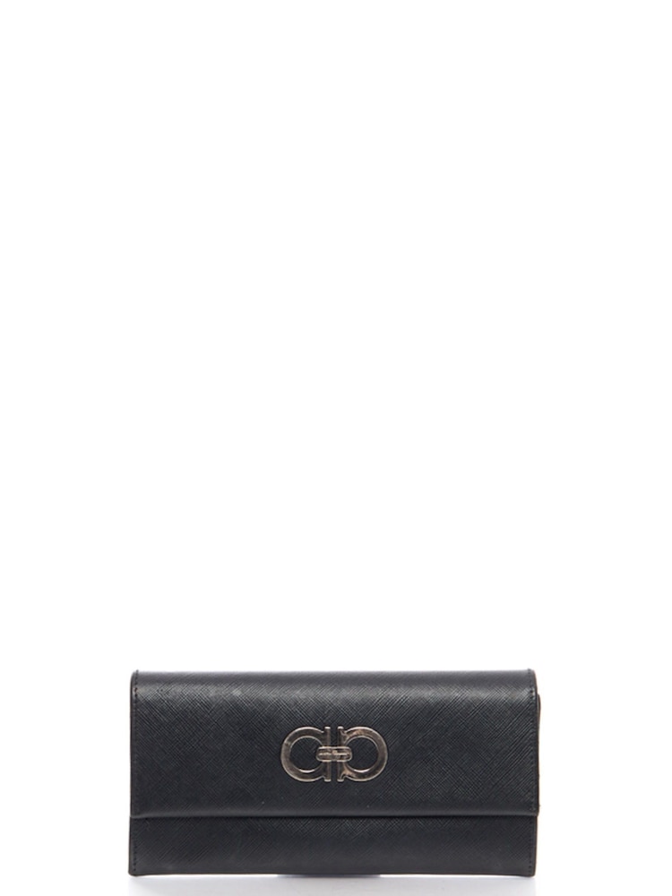 Salvatore Ferragamo Black Continental Wallet - Image 1 of 6
