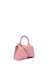 Balenciaga Pink Hourglass Top Handle XS Exotic Effect Leather Handbag - Image 3 of 5