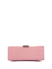 Balenciaga Pink Hourglass Top Handle XS Exotic Effect Leather Handbag - Image 4 of 5
