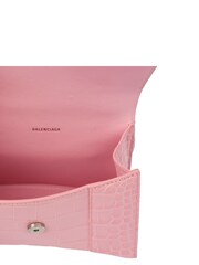 Balenciaga Pink Hourglass Top Handle XS Exotic Effect Leather Handbag - Image 5 of 5