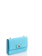 Salvatore Ferragamo Blue Ginny Leather Handbag - Image 4 of 6