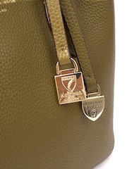 Aspinal of London Green Tote Midi Leather Handbag - Image 5 of 6
