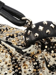Jimmy Choo Black Sky Studded Hobo Plastic Handbag - Image 5 of 6