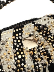 Jimmy Choo Black Sky Studded Hobo Plastic Handbag - Image 6 of 6