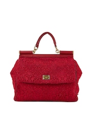 Dolce & Gabbana Red Sicily Fabric Handbag - Image 1 of 6
