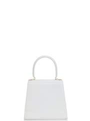 Salvatore Ferragamo Kelly White Top Handle Leather Handbag - Image 2 of 6