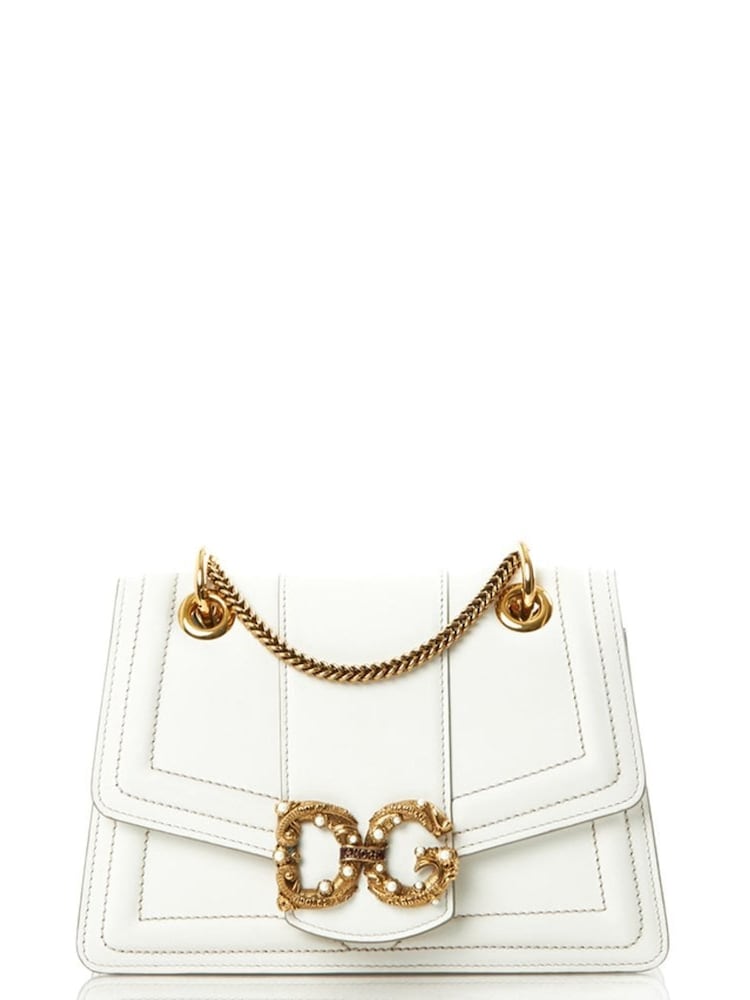 Dolce & Gabbana White Amore Leather Handbag - Image 1 of 6