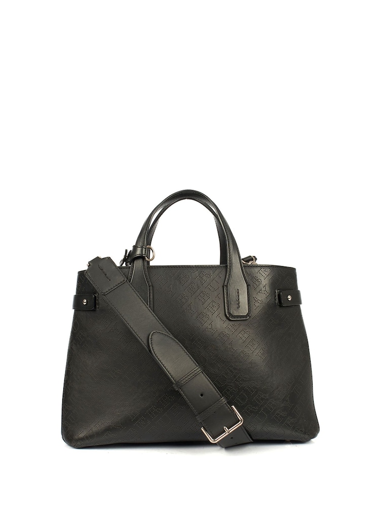 Burberry Black Medium Banner Leather Handbag - Image 1 of 6