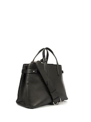 Burberry Black Medium Banner Leather Handbag - Image 3 of 6