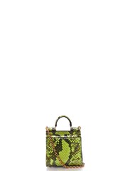 Dolce & Gabbana Green Miss Sicily Exotic Effect Leather Handbag - Image 2 of 6