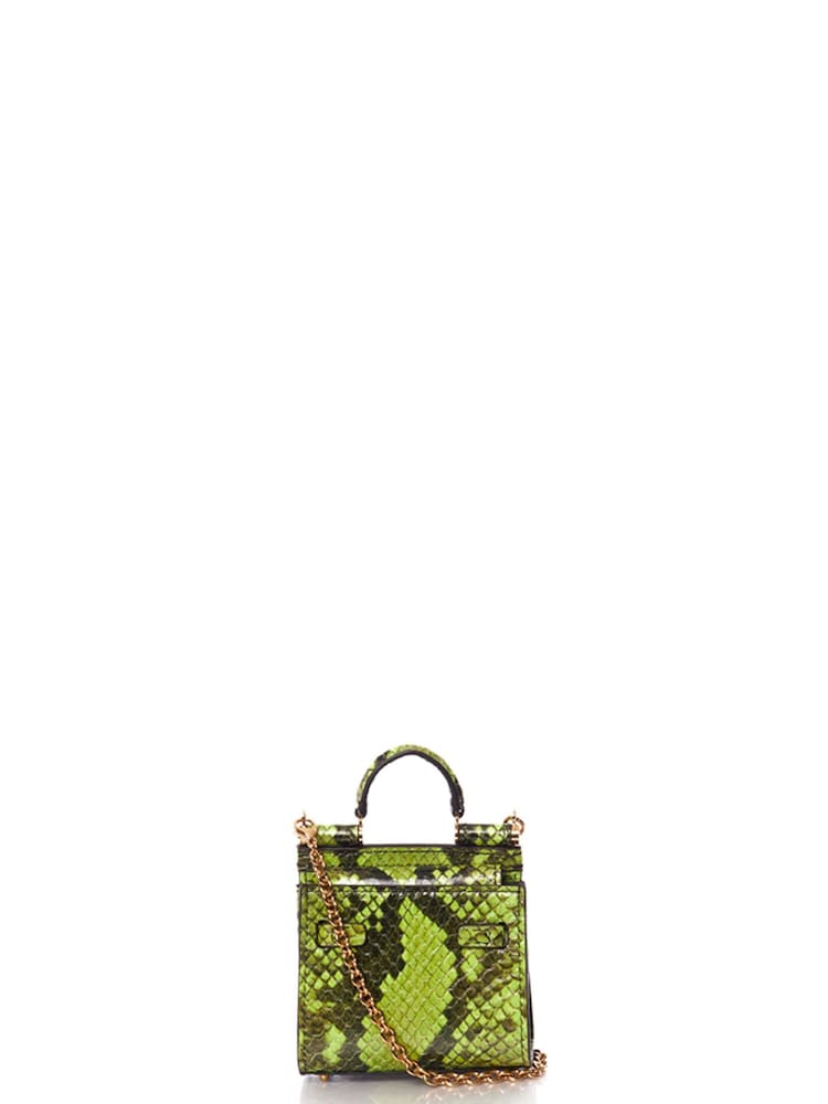 Dolce & Gabbana Green Miss Sicily Exotic Effect Leather Handbag - Image 2 of 6