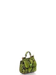 Dolce & Gabbana Green Miss Sicily Exotic Effect Leather Handbag - Image 3 of 6