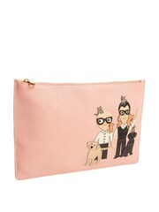 Dolce & Gabbana Pink Dauphine Document Holder Leather Handbag - Image 4 of 6
