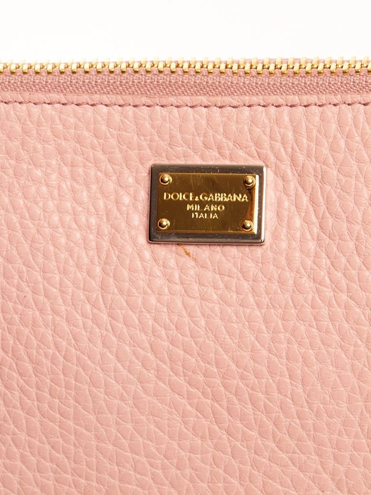 Dolce & Gabbana Pink Dauphine Document Holder Leather Handbag - Image 6 of 6