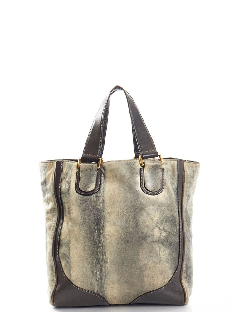 Dolce & Gabbana Grey Miss Exotic Tote Leather Handbag - Image 2 of 6