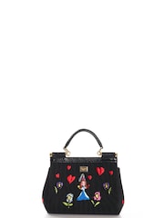 Dolce & Gabbana Black Small Sicily Fabric Handbag - Image 1 of 6