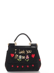 Dolce & Gabbana Black Small Sicily Fabric Handbag - Image 4 of 6