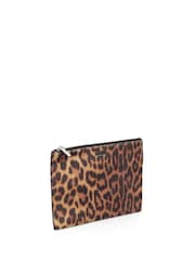 Stella McCartney Brown Zip Pouch Fabric Handbag - Image 4 of 6