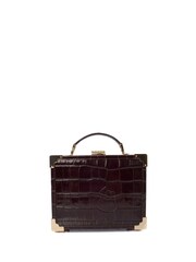 Aspinal of London Brown Trunk Exotic Effect Leather Handbag - Image 2 of 6