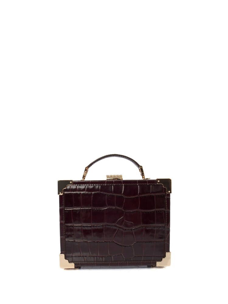 Aspinal of London Brown Trunk Exotic Effect Leather Handbag - Image 2 of 6