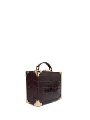 Aspinal of London Brown Trunk Exotic Effect Leather Handbag - Image 3 of 6