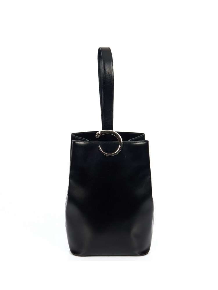 Cartier Black Panthere Shoulder Bag Leather Handbag - Image 1 of 6
