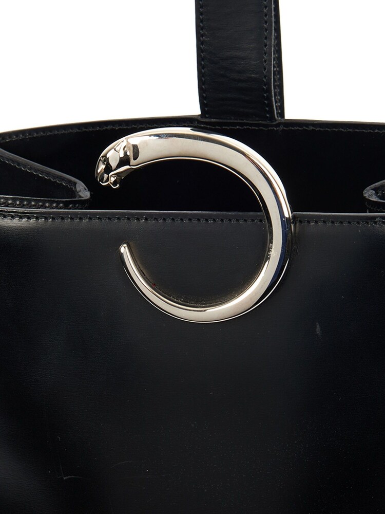 Cartier Black Panthere Shoulder Bag Leather Handbag - Image 6 of 6