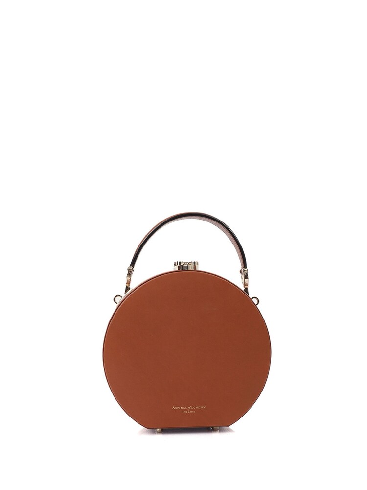 Aspinal of London Brown Hat Box Leather Handbag - Image 1 of 6