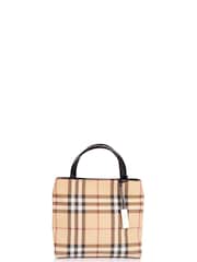 Burberry Brown Tote Fabric Handbag - Image 1 of 6