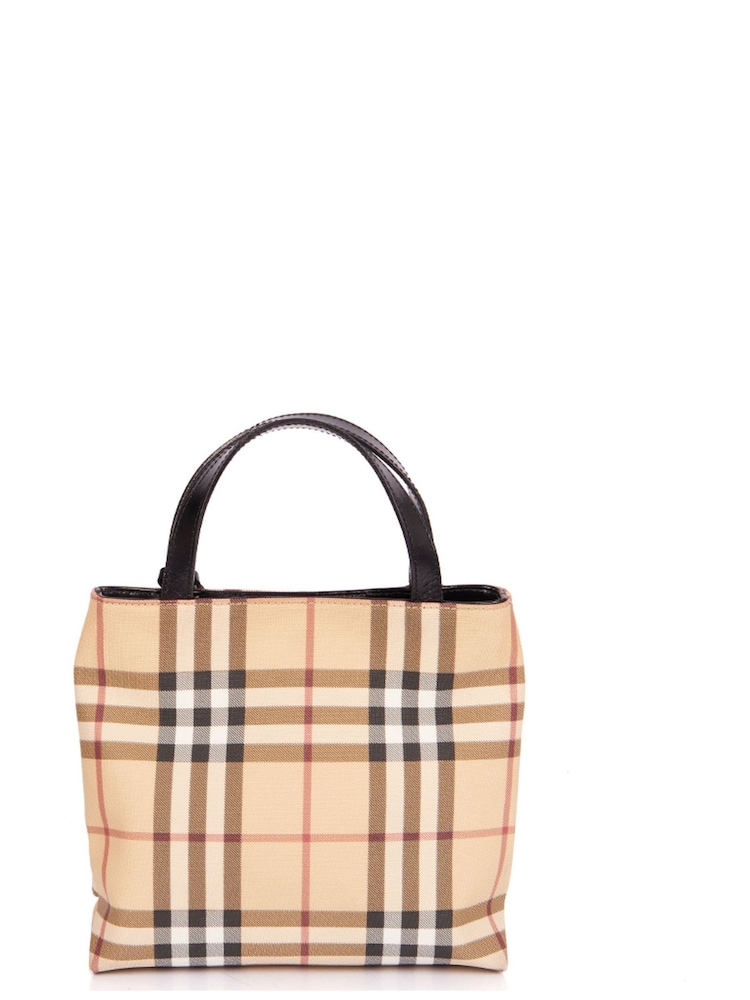 Burberry Brown Tote Fabric Handbag - Image 2 of 6