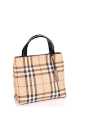 Burberry Brown Tote Fabric Handbag - Image 4 of 6